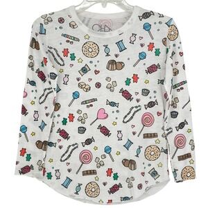 Chaser Candy Print Long Sleeve Shirt Kids Graphic Candy Sweets Tee 10